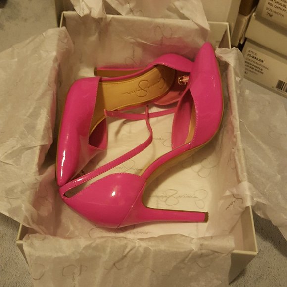Jessica Simpson Cirrus Women's Size 7 Hot Pink Stiletto Pumps - Picture 1 of 6